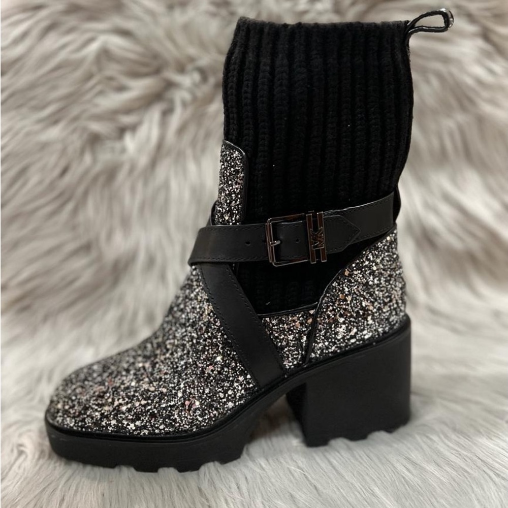 Michael Kors Alistair Glitter Slip-Ons Boots. - Picture 4 of 12